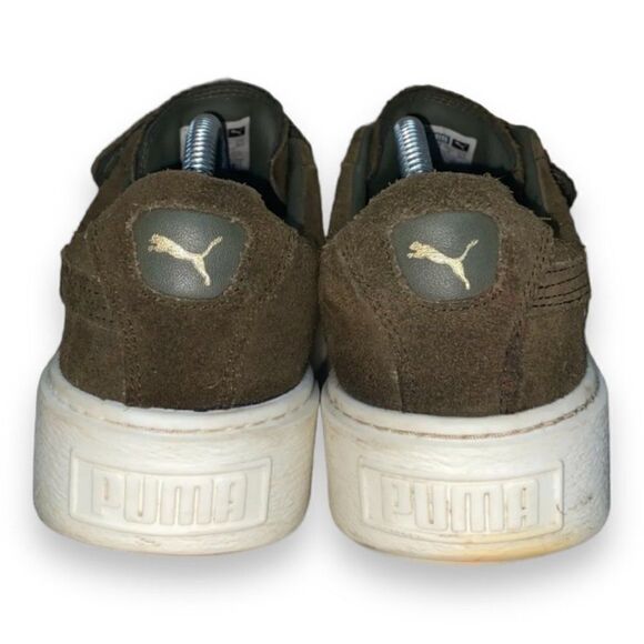 Puma Suede Platform Strap Olive Night Marshmallow 364586-01 Women's 7 - Picture 4 of 11